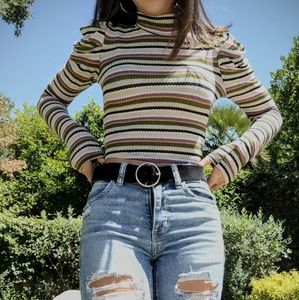 Knitted "Not Having It" Fashion Nova Striped Top